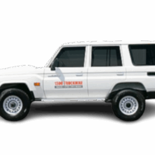 Troop carrier 4WD SUV with five seats. Ideal for group transport and adventure.